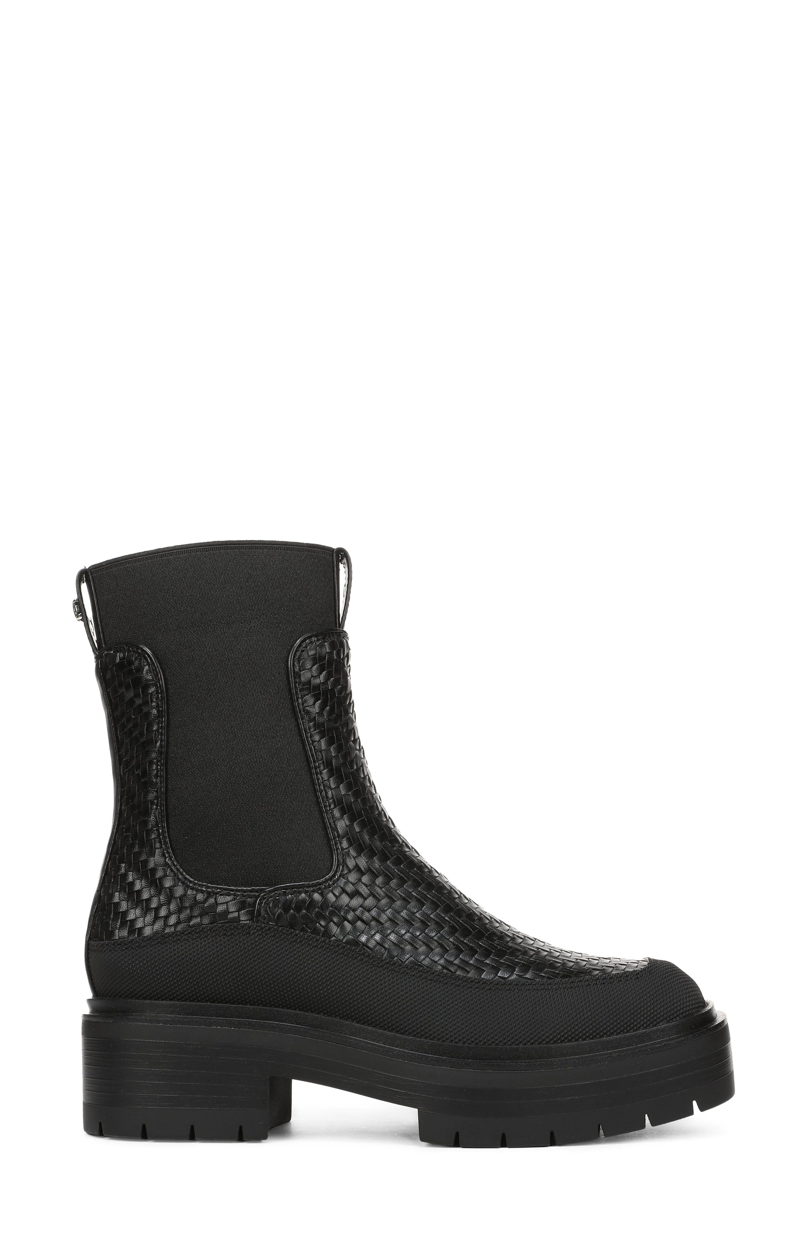 Linn Weave Chelsea Boot, Alternate, color, BLACK