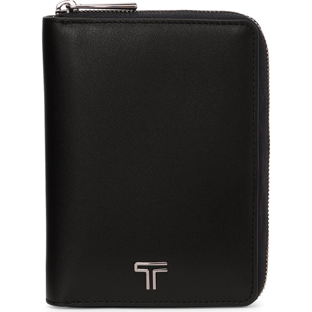 Tumi Belden Zip Around Leather Passport Case In Black