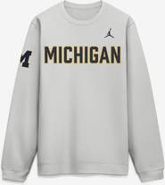 Jordan Brand Men's Jordan Brand Gray Michigan Wolverines 2026 Sideline Club Sweatshirt