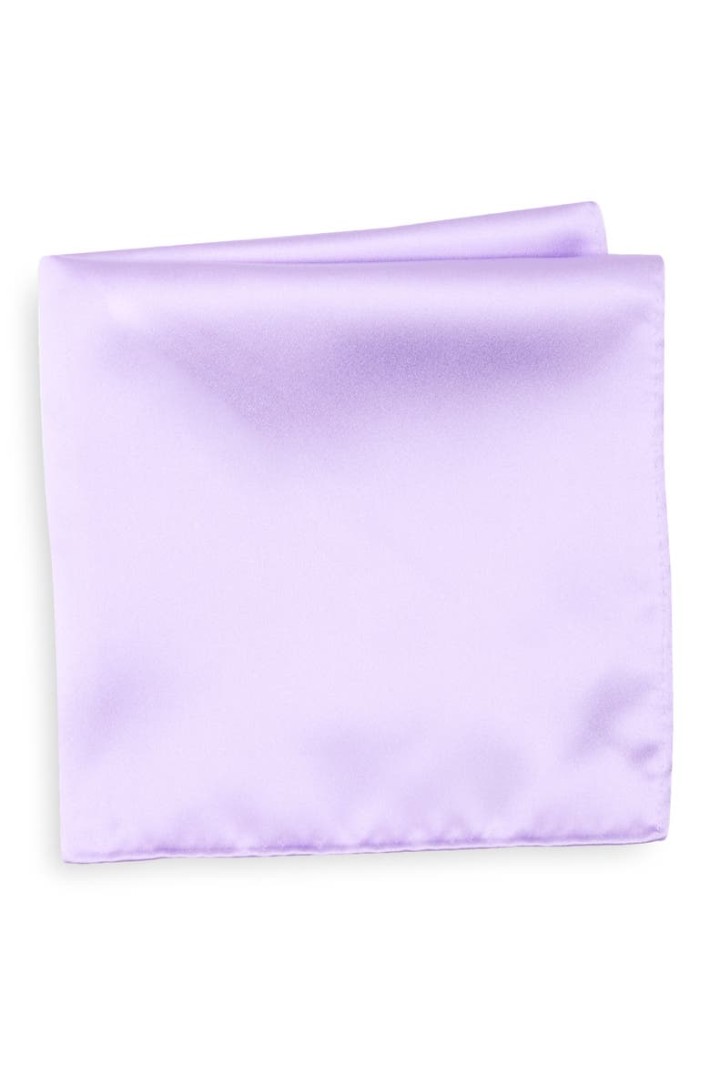 Satin Pocket Square, Main, color, LILAC