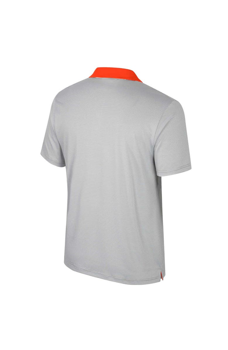 COLOSSEUM Men's Colosseum Gray Clemson Tigers Big & Tall Tuck Striped Polo, Alternate, color, Gray