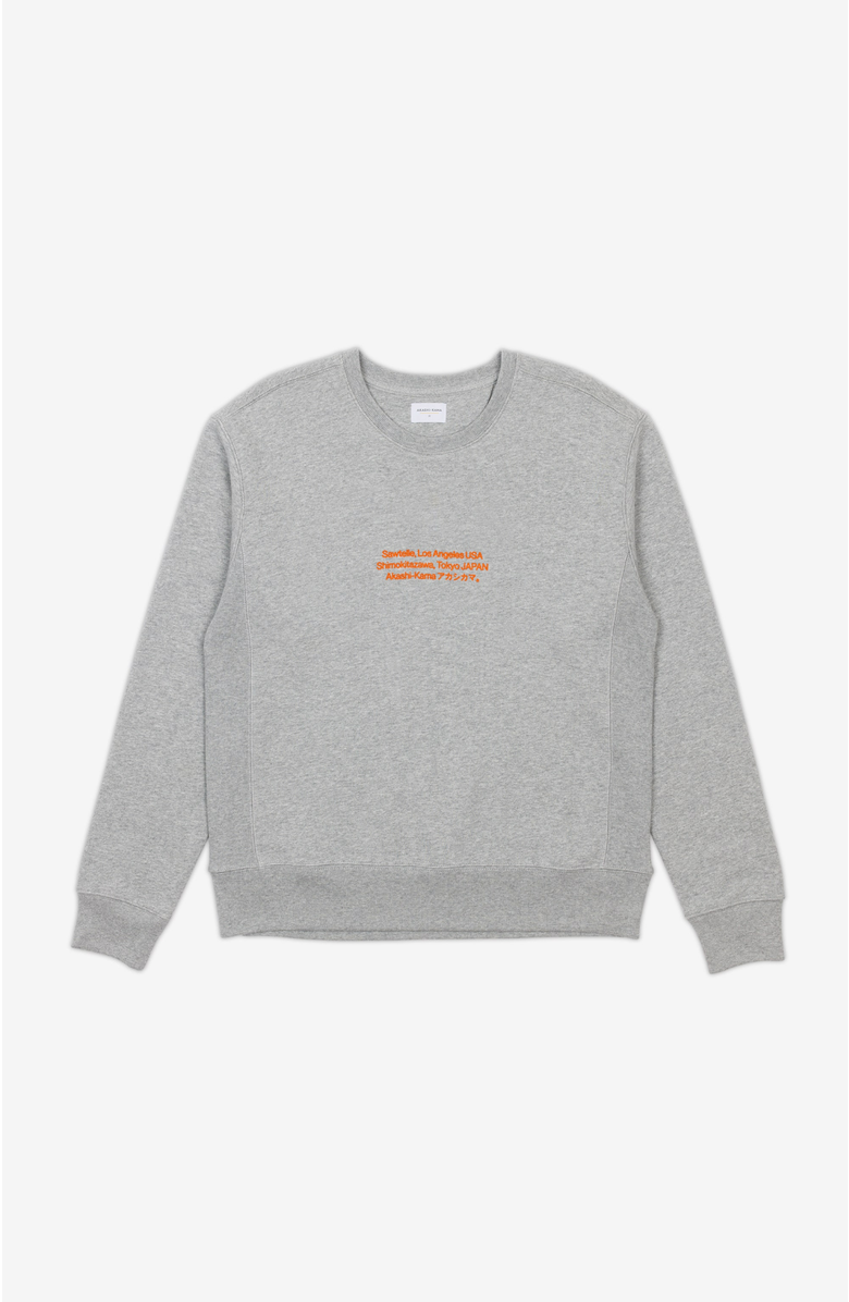 AKASHI-KAMA City Collection Crewneck, Main, color, Grey