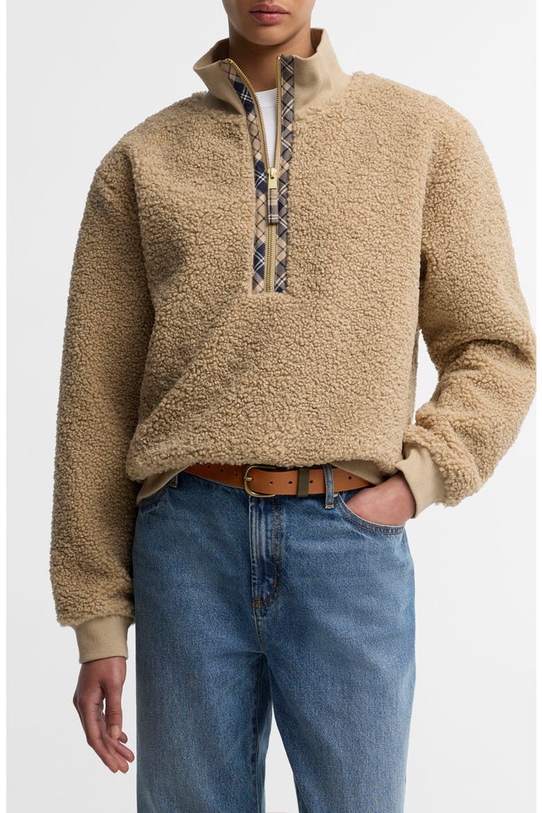 Fawne High Pile Fleece Pullover, Main, color, WARM TRENCH