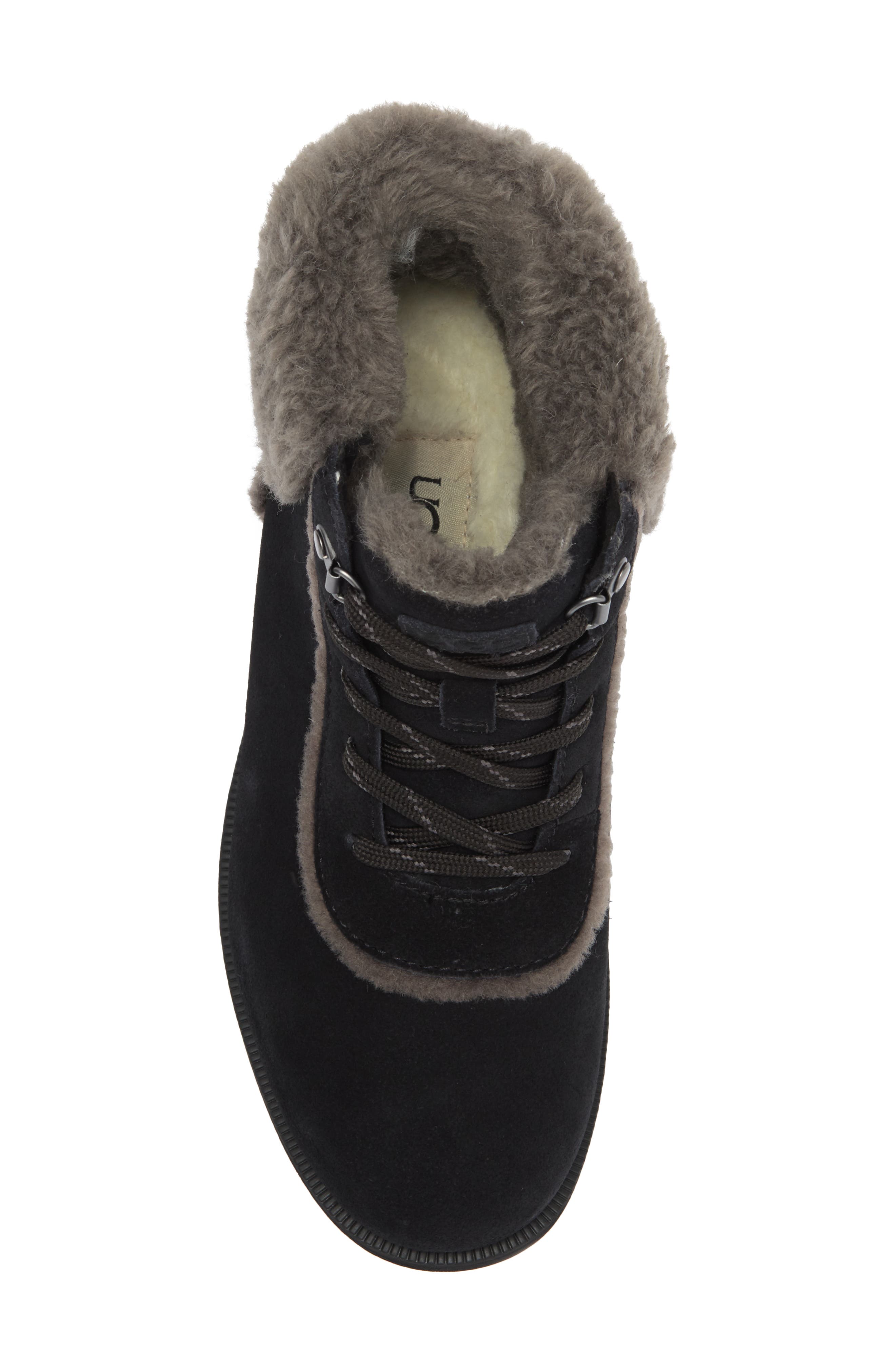 UGG<sup>®</sup> Bodie Faux Fur Lace Bootie, Alternate, color, 