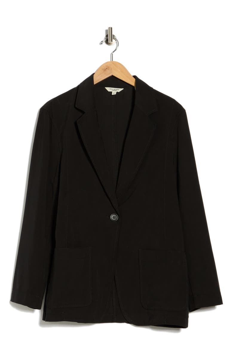 MAX STUDIO Single Button Blazer, Main, color, Black