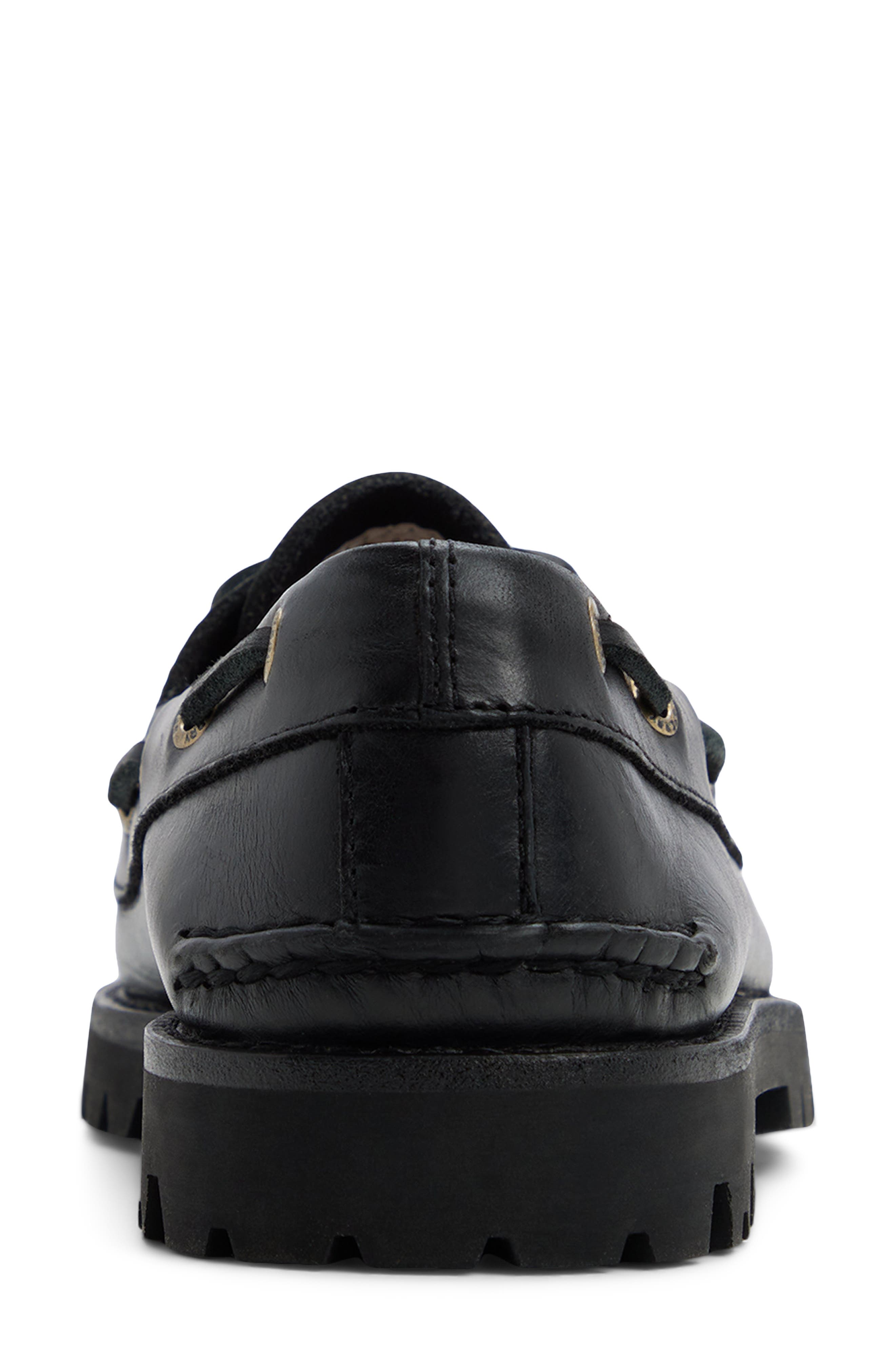 Authentic Original Kiltie Lug Boat Shoe, Alternate, color, BLACK