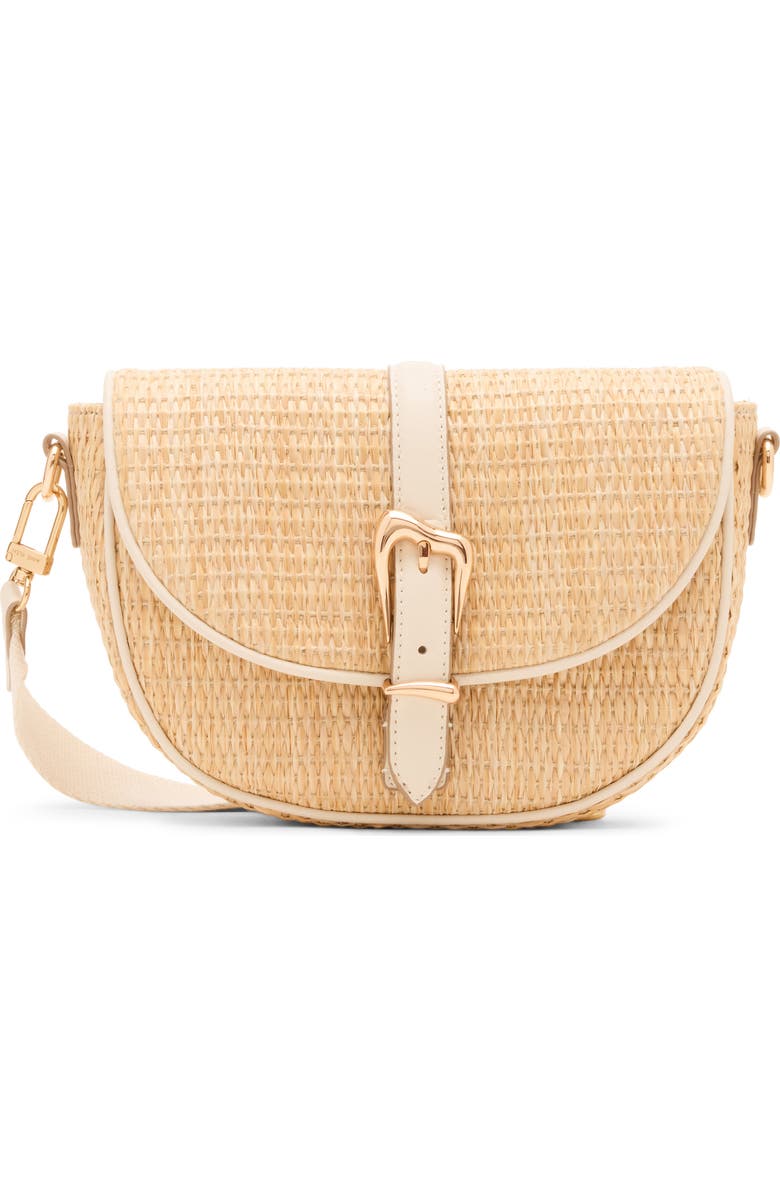 Anne Klein Woven Saddle Crossbody Bag, Main, color,