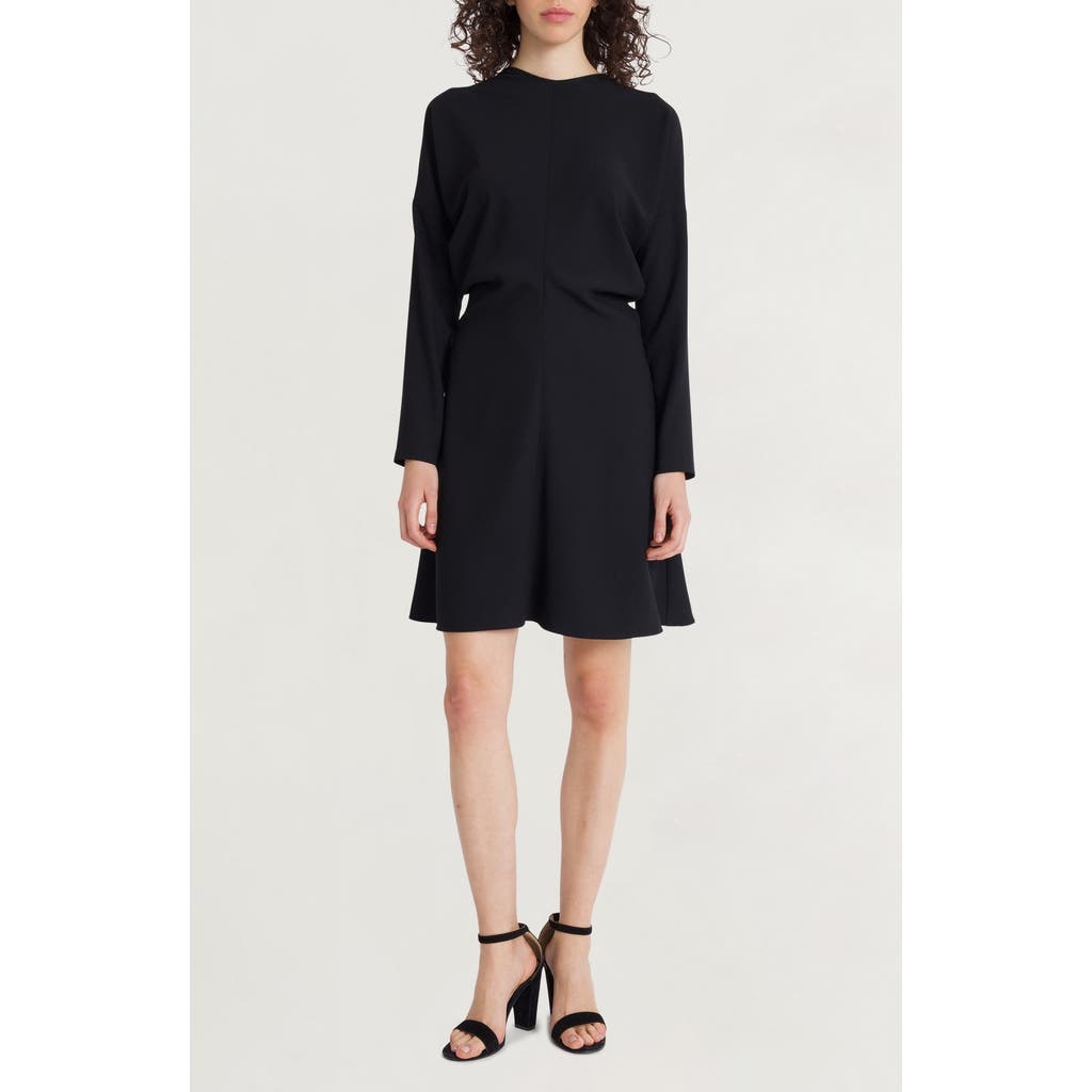 Luxely Long Sleeve Fit & Flare Dress in Black  product