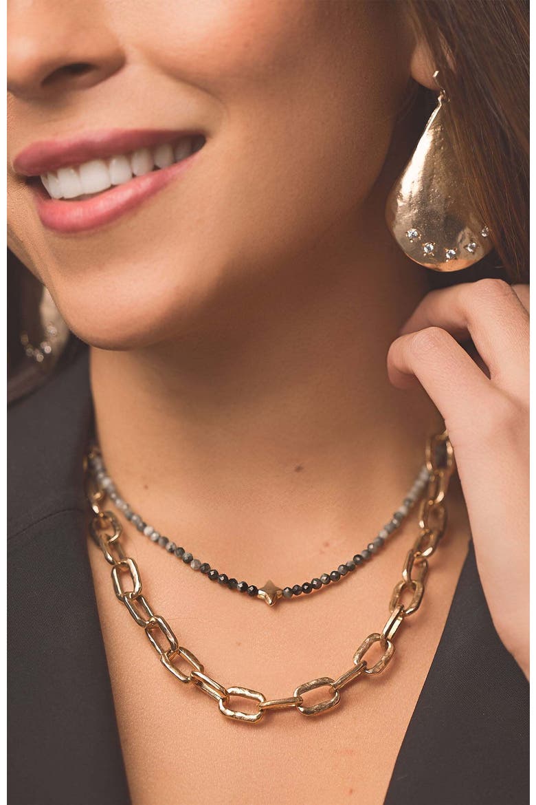 Twinkle Necklace, Alternate, color, Gold