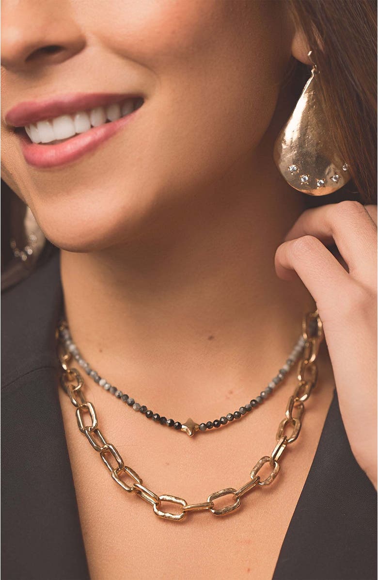 Collection 1304 Twinkle Necklace, Alternate, color, Gold