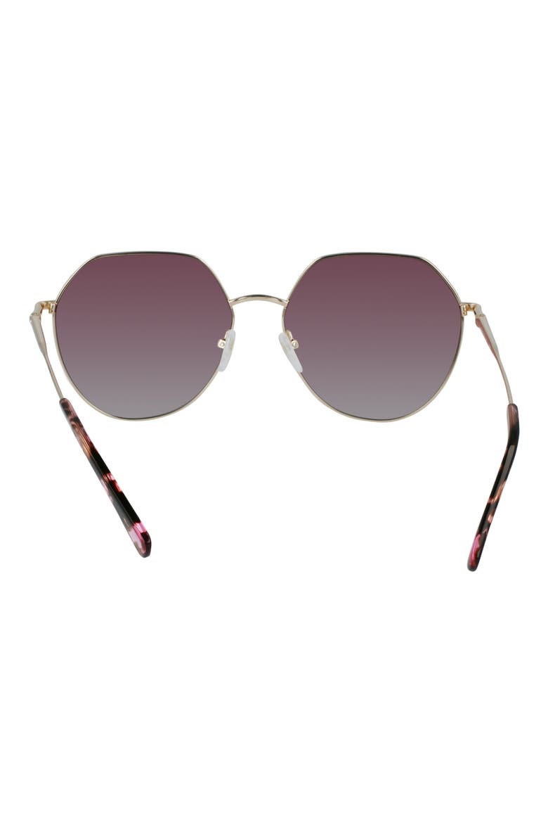 Roseau 60mm Gradient Round Sunglasses, Alternate, color, GOLD / ROSE