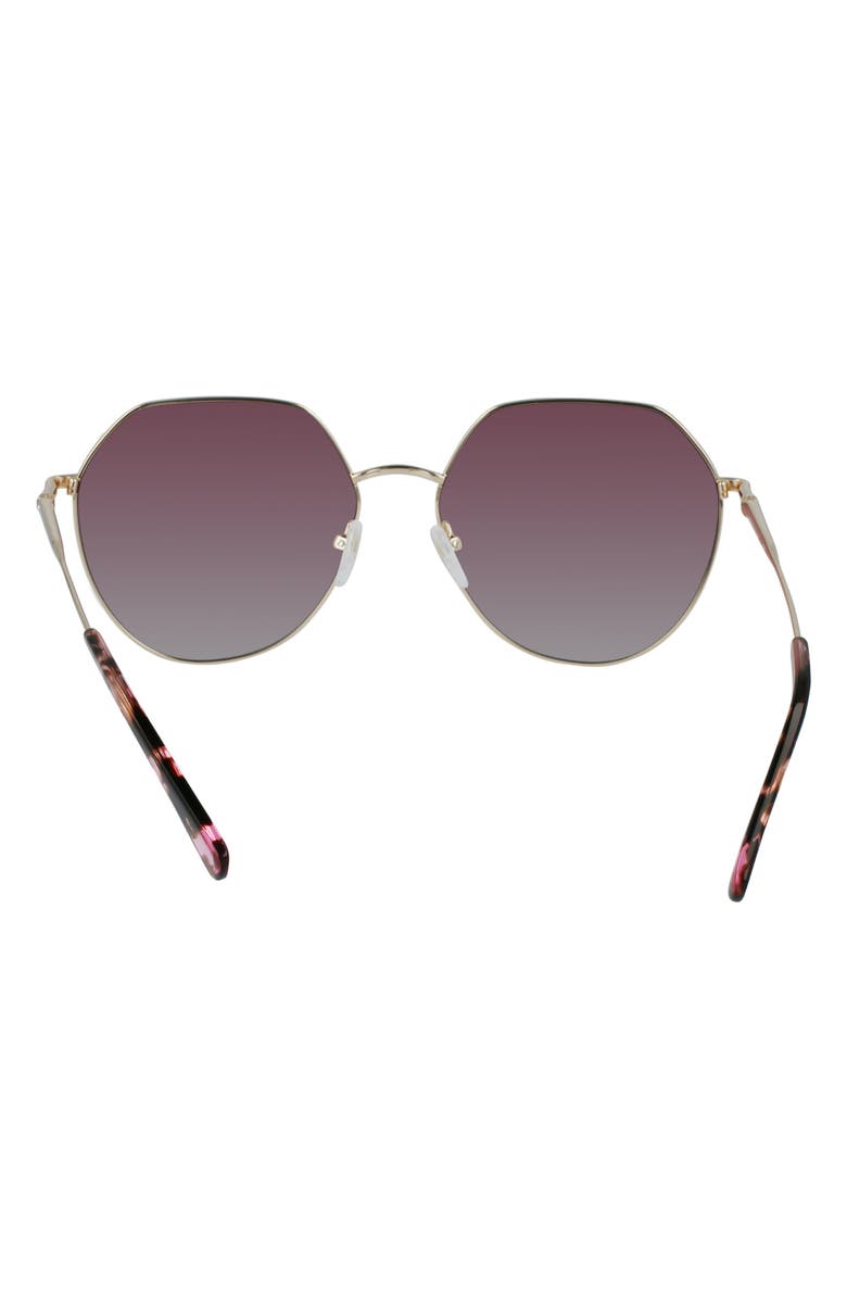 Longchamp Roseau 60mm Gradient Round Sunglasses, Alternate, color,