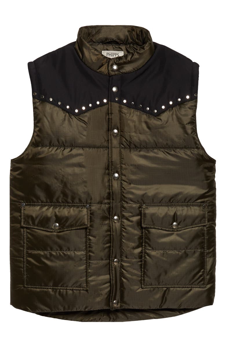 PHIPPS Ranger Puffer Vest, Main, color, Dark Army