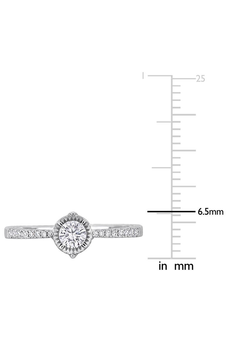 Lab-Grown Diamond Engagement Ring 14k White Gold, Alternate, color, White Gold