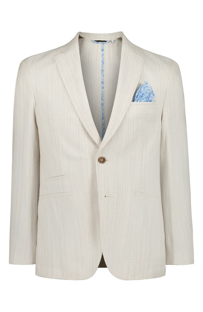 Robert Graham The Breeze Light Tan Textured Cotton Sport Coat, Alternate, color, 