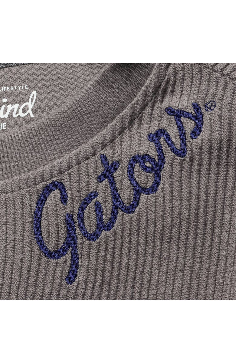 LEAGUE COLLEGIATE WEAR Women's League Collegiate Wear Charcoal Florida Gators Corded Timber Cropped Pullover Sweatshirt, Alternate, color,