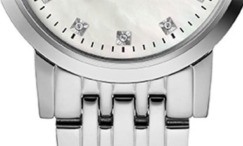Bulova Classic Diamond & Mother-of-pearl Bracelet Watch, 27mm In Metallic
