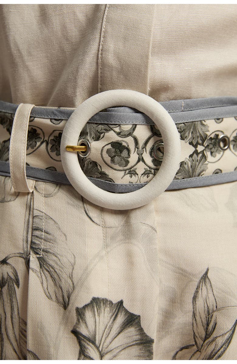 Karen Millen Placed Print Short With Belt, Alternate, color, Mono