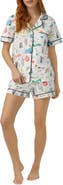 BedHead Pajamas Print Stretch Organic Cotton Jersey Short Pajamas