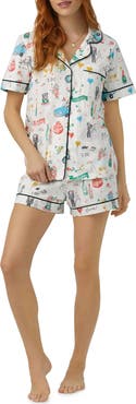 BedHead Pajamas Print Stretch Organic Cotton Jersey Short Pajamas