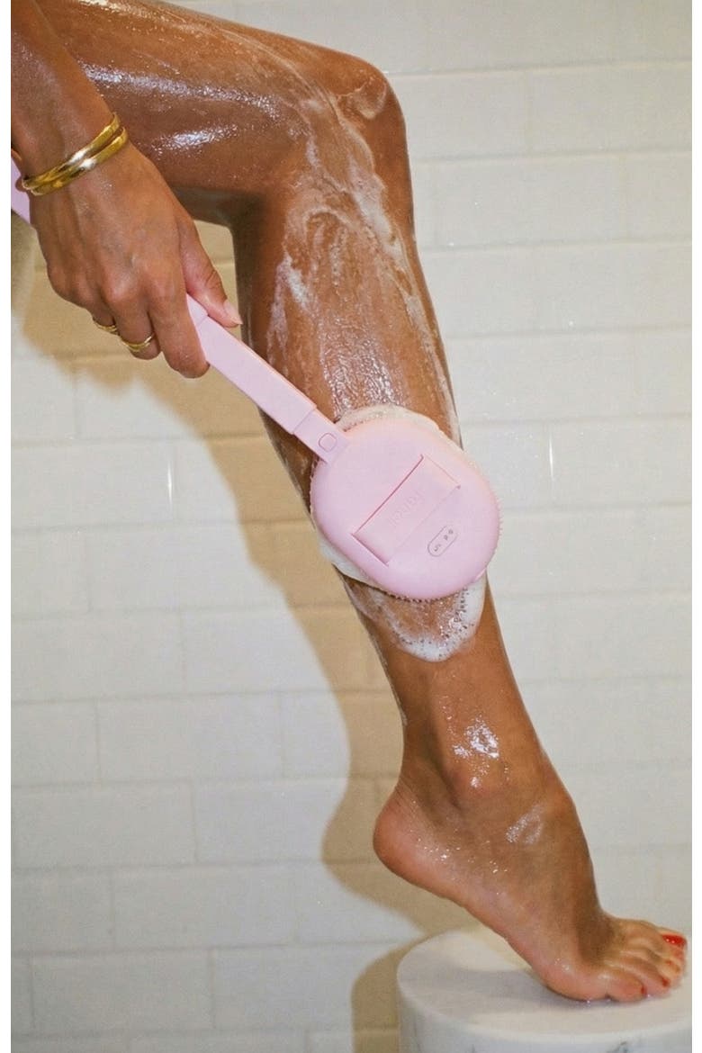 Nyla Rechargeable Sonic Body Scrubber, Alternate, color, Pink