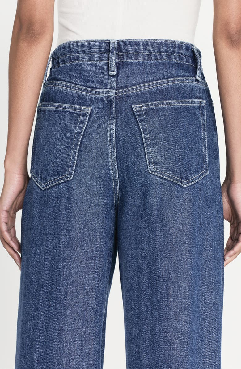 FRAME Super Drape Wide Leg Denim Drawstring Pants, Alternate, color, Ghost