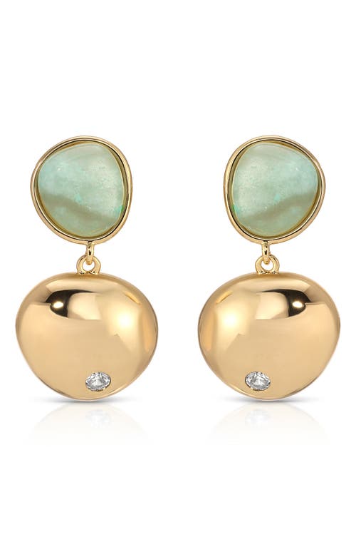 Ettika Stardust Sphere Drop Earrings In Amazonite And Gold