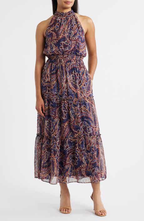 Julia Jordan Paisley Sleeveless Dress