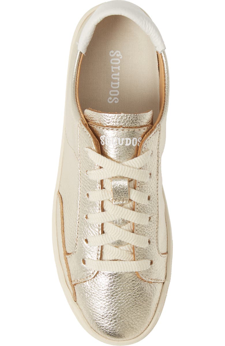 Soludos Ibiza Metallic Lace-Up Sneaker, Alternate, color,