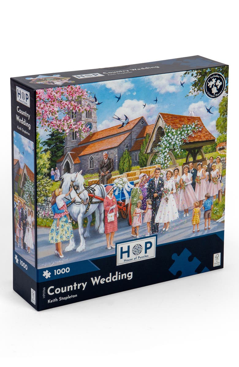 The House of Puzzles Country Wedding 1000-Piece Jigsaw Puzzle, Main, color, 
