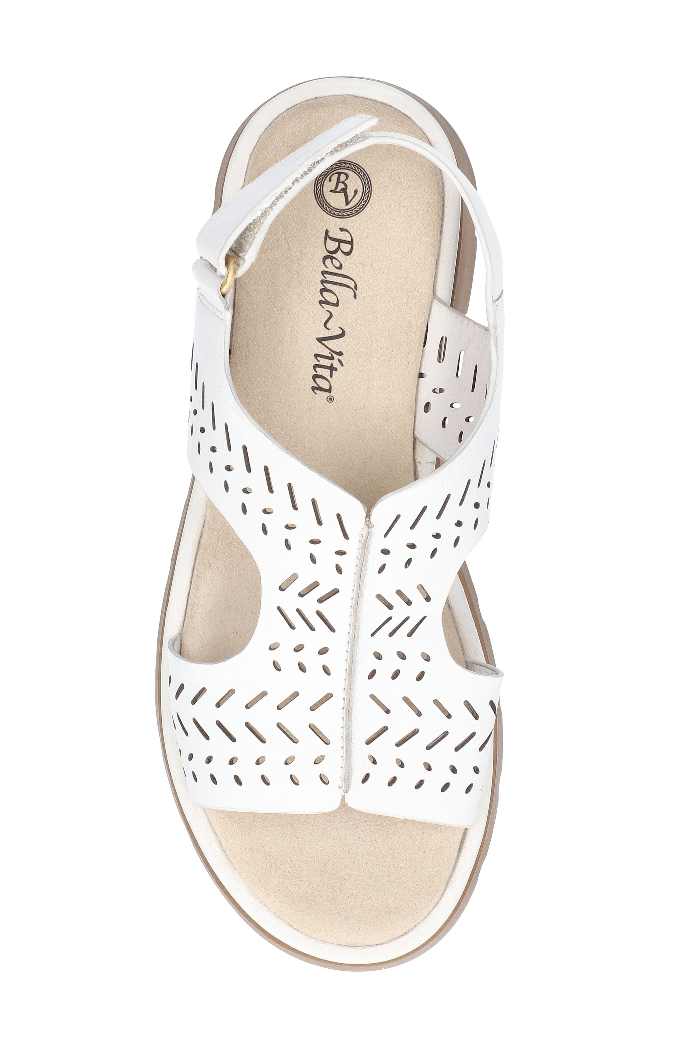 Indigo Slingback Platform Sandal, Alternate, color, WHITE LEATHER