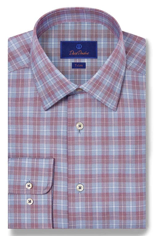 David Donahue Trim Fit Exploded Check Cotton Dress Shirt In Multi