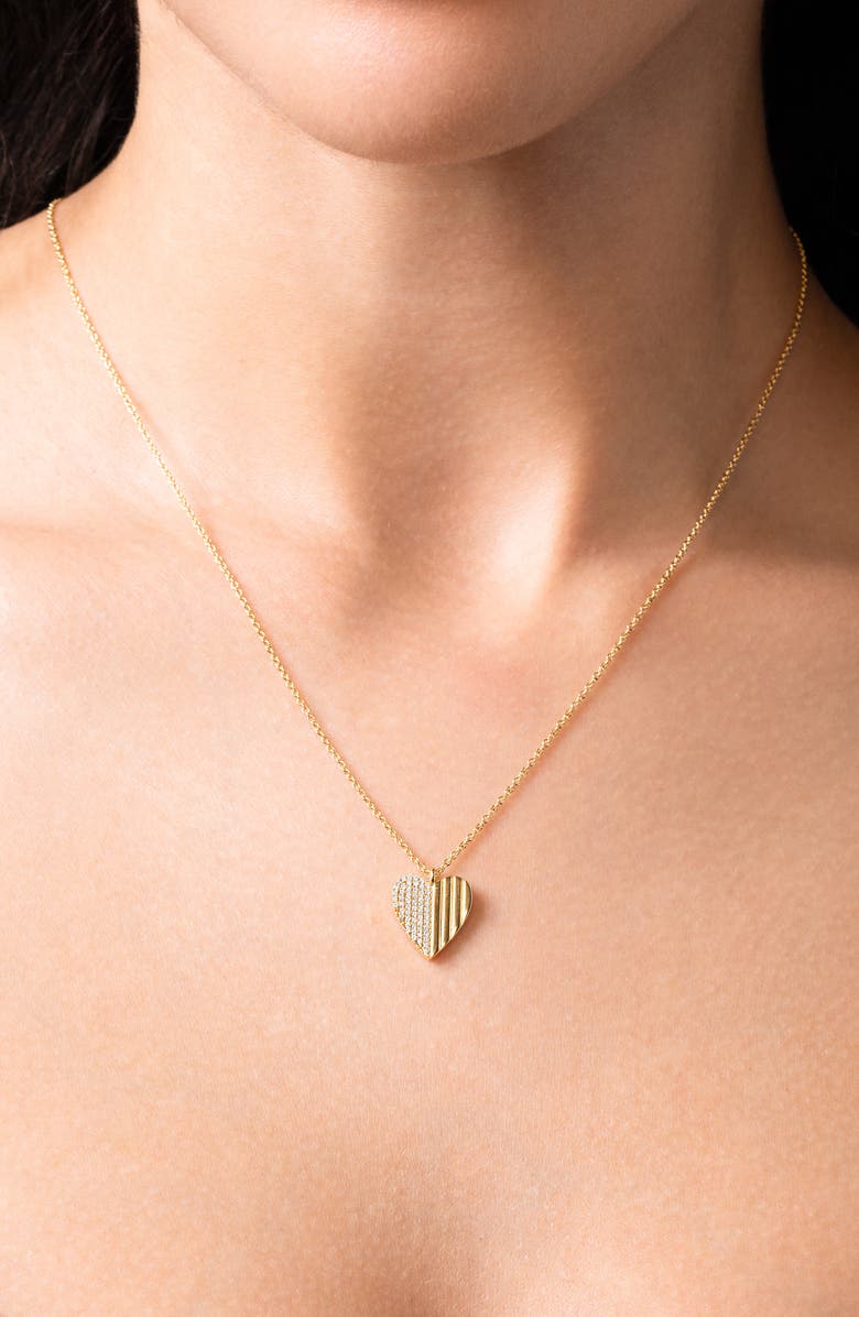 Bony Levy BL Icon Diamond Heart Pendant Necklace, Alternate, color, 18K Yellow Gold