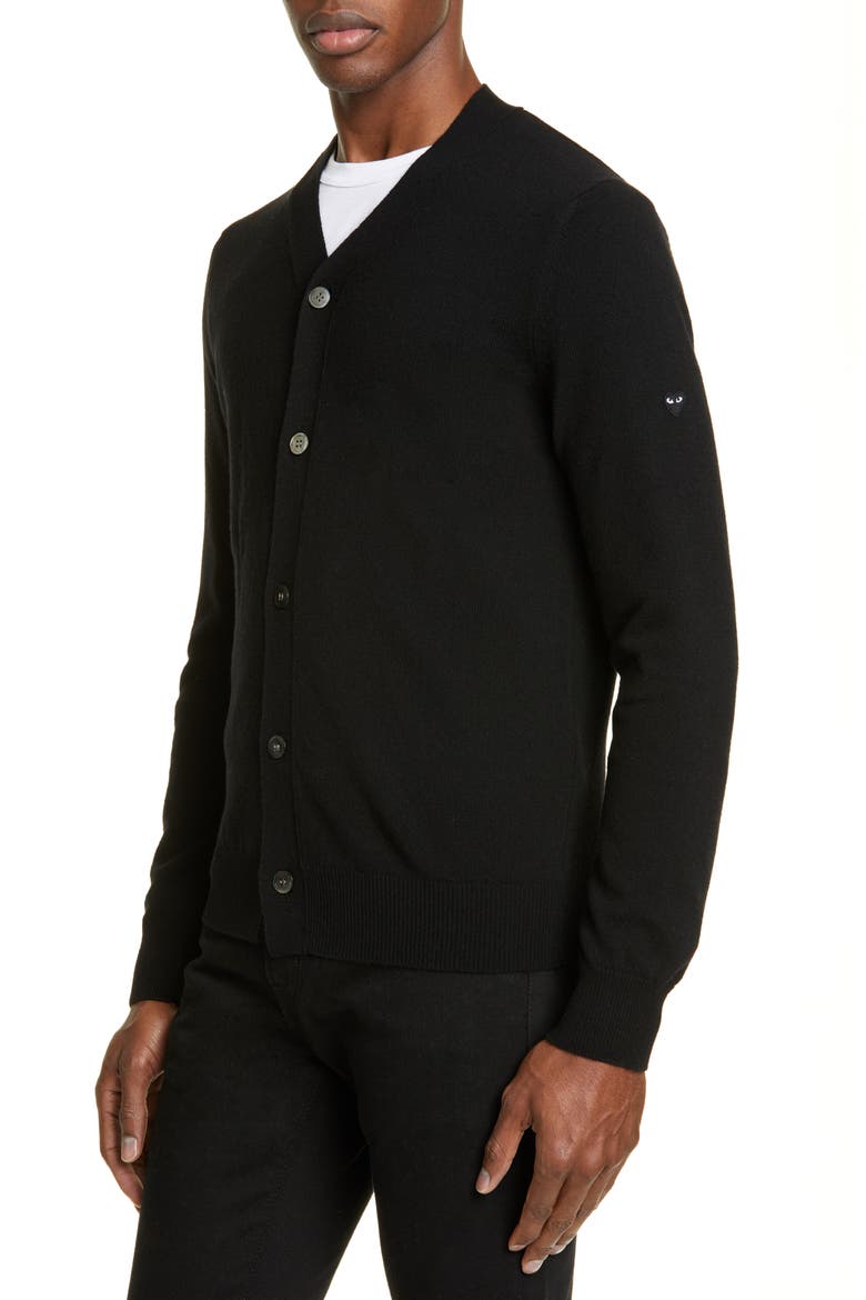 Wool Cardigan, Main, color, BLACK