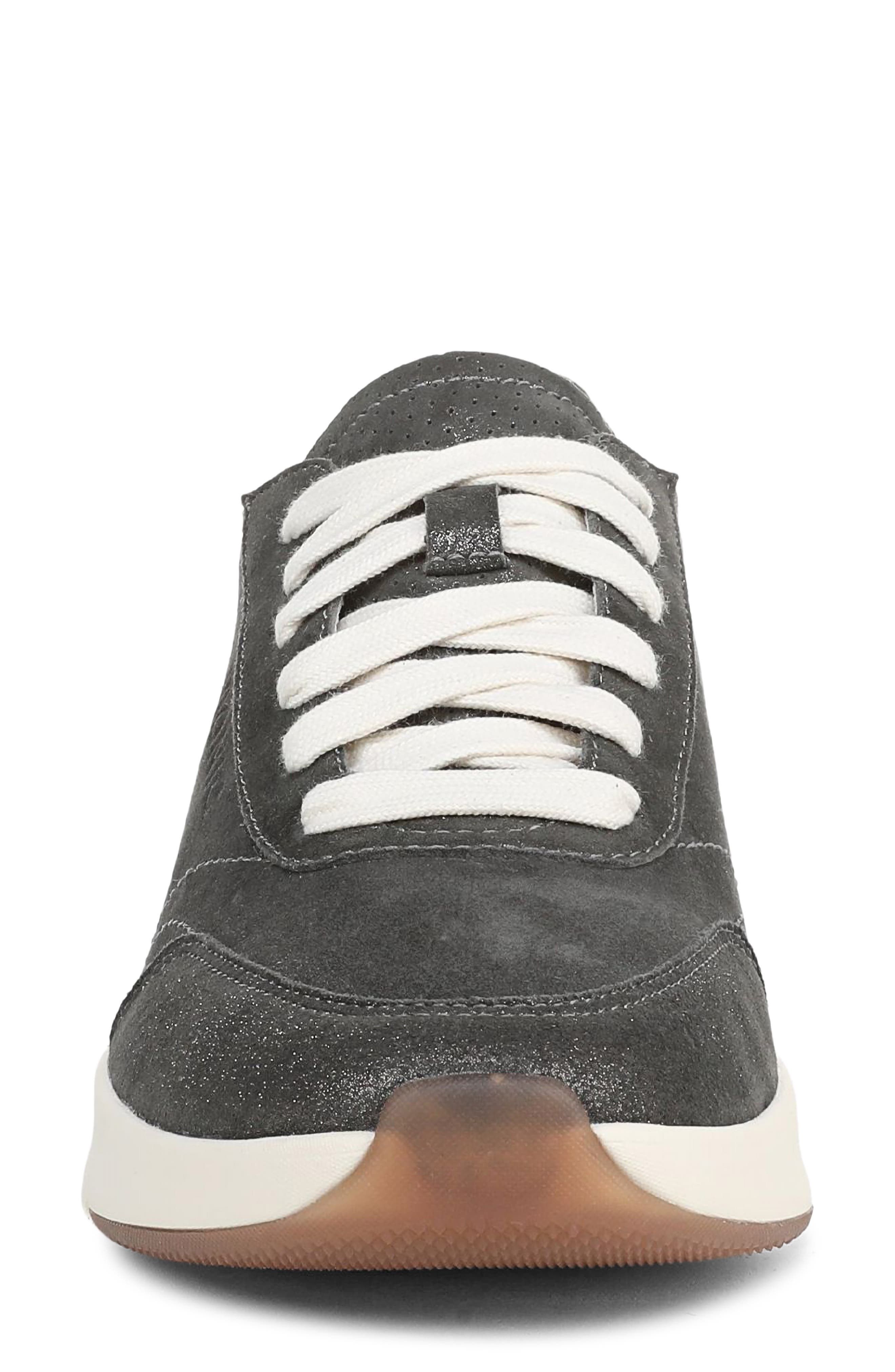 Vionic Uptown Metallic Suede Sneaker, Alternate, color, Polluted Silver