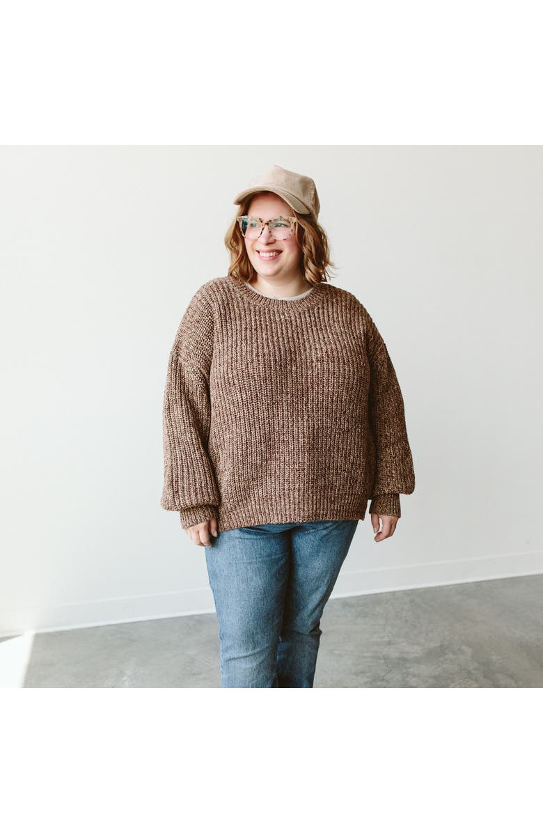 goumikids womens organic cotton chunky knit sweater - bark S/M, Alternate, color, Bark