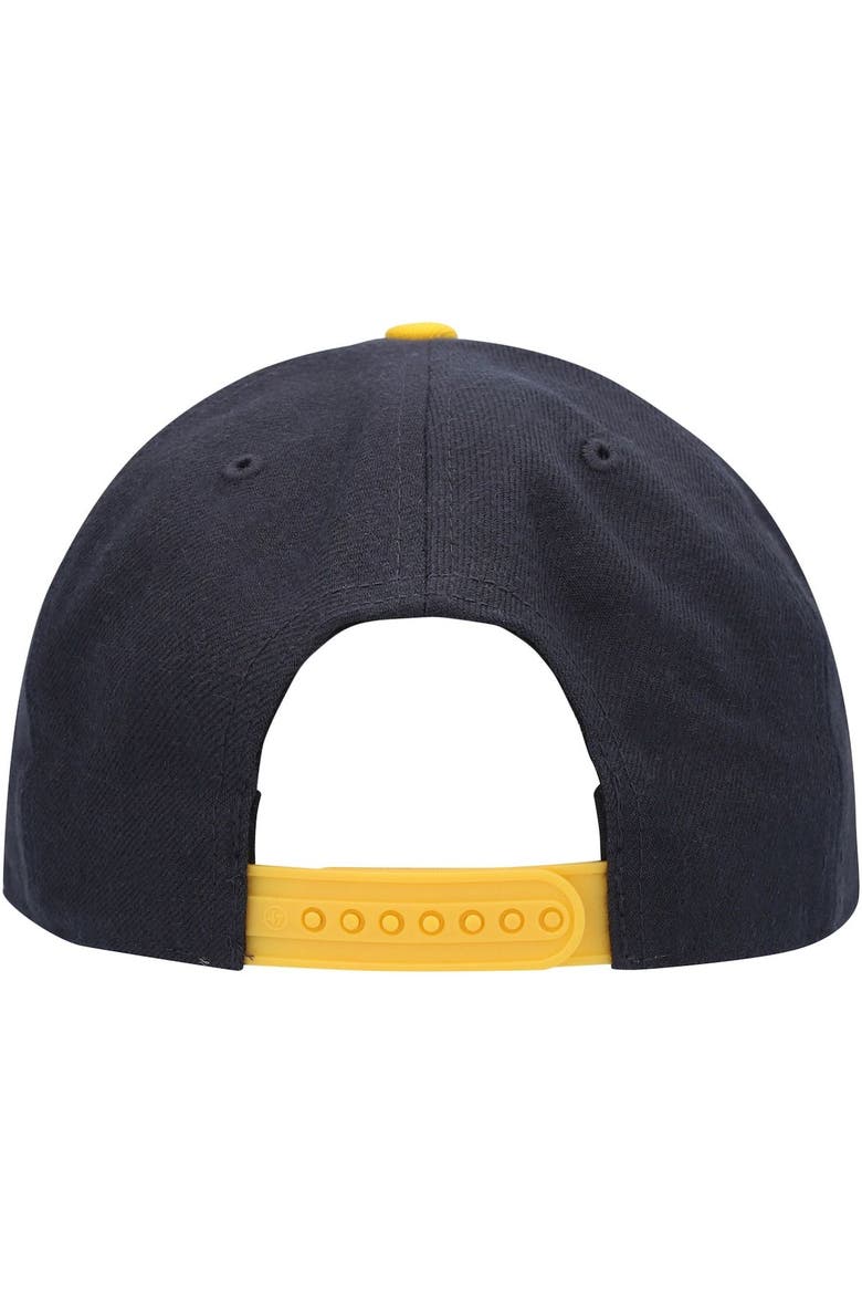 Men's '47 Navy Denver Nuggets Blockshed Captain Snapback Hat, Alternate, color, Navy