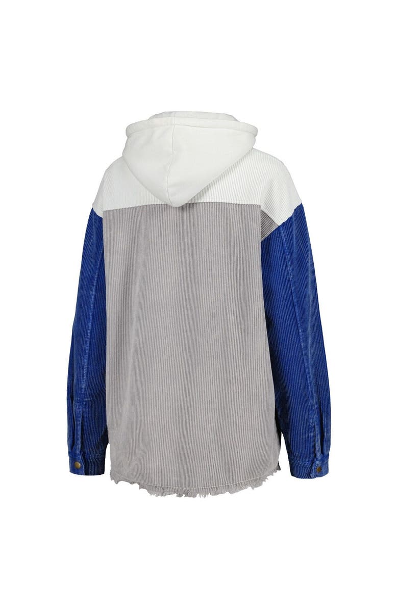 GAMEDAY COUTURE Women's Gameday Couture Gray Florida Gators Vintage Wash Corduroy Full-Snap Hooded Shacket, Alternate, color, Gray