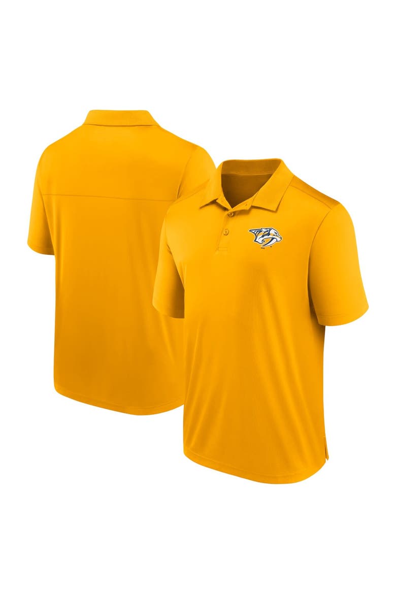 Men's Fanatics Branded  Gold Nashville Predators Left Side Block Polo, Main, color, Gold