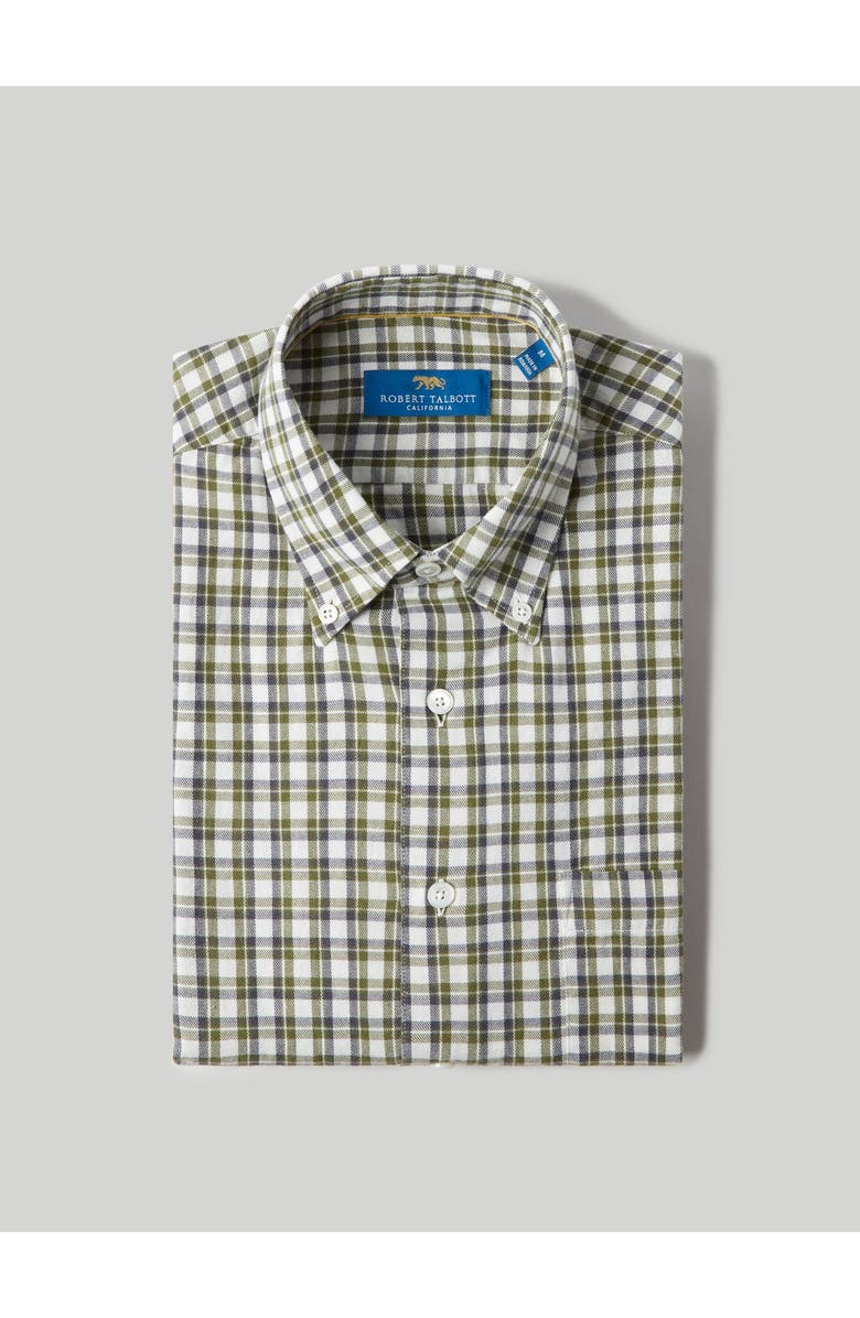 Robert Talbott Hardy Plaid Shirt, Alternate, color, Green Plaid