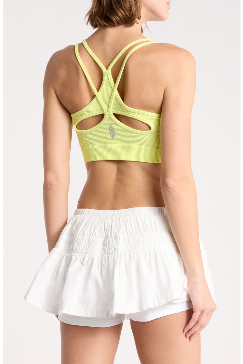 Free Throw Ribbed Sports Bra, Alternate, color, NEON YELLOW