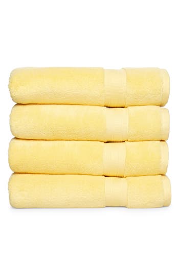 Nordstrom Rack Zero Twist 4-pack Bath Towels In Yellow Banana