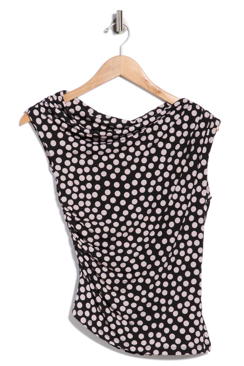 Asymmetric One-Shoulder Top, Alternate, color, BLACK/ BLUSH