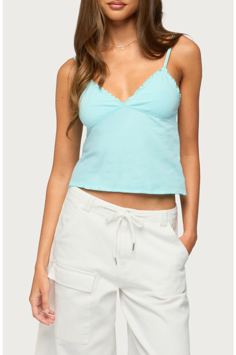 Glendon Stretch Cotton Camisole, Main, color, TURQUOISE