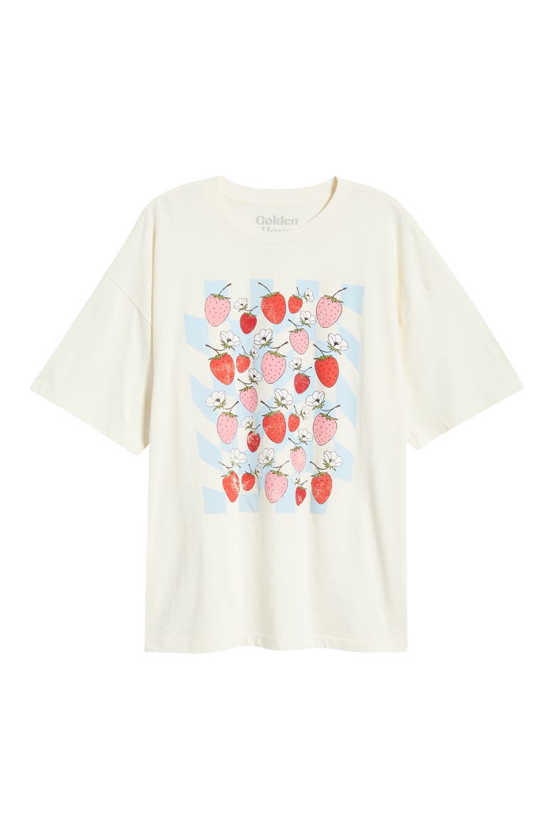 Strawberry Fields Graphic T-shirt, Alternate, color, MARSHMALLOW