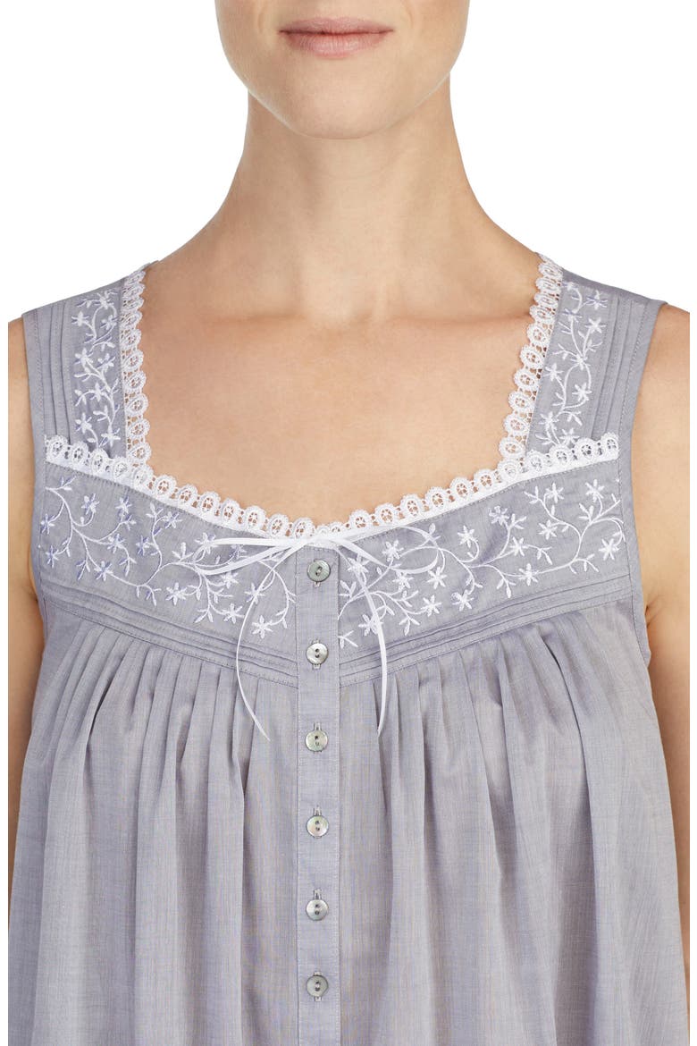 Chambray Nightgown, Alternate, color, CHARCOAL CHAMBRAY