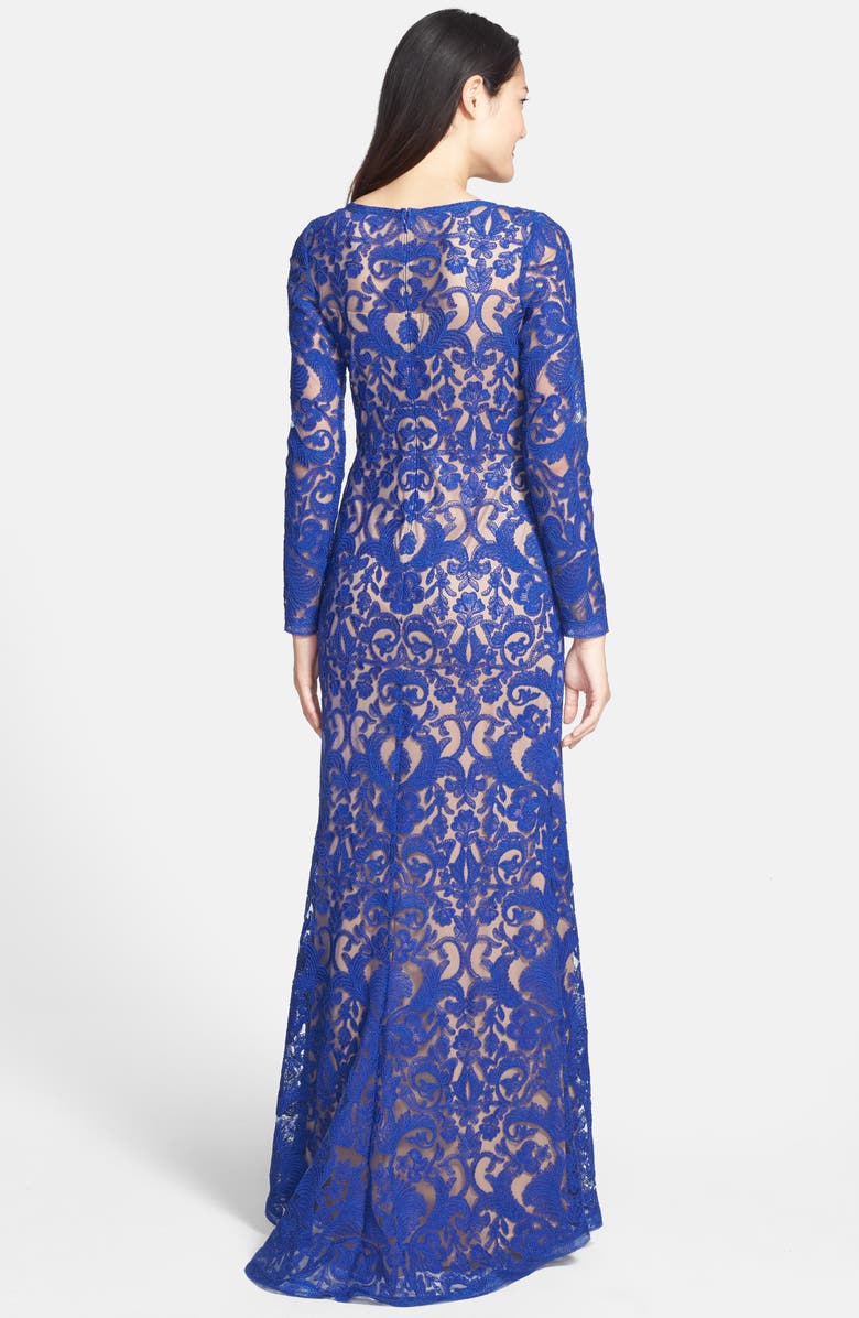 Tadashi Shoji Lace A-Line Gown, Alternate, color, 