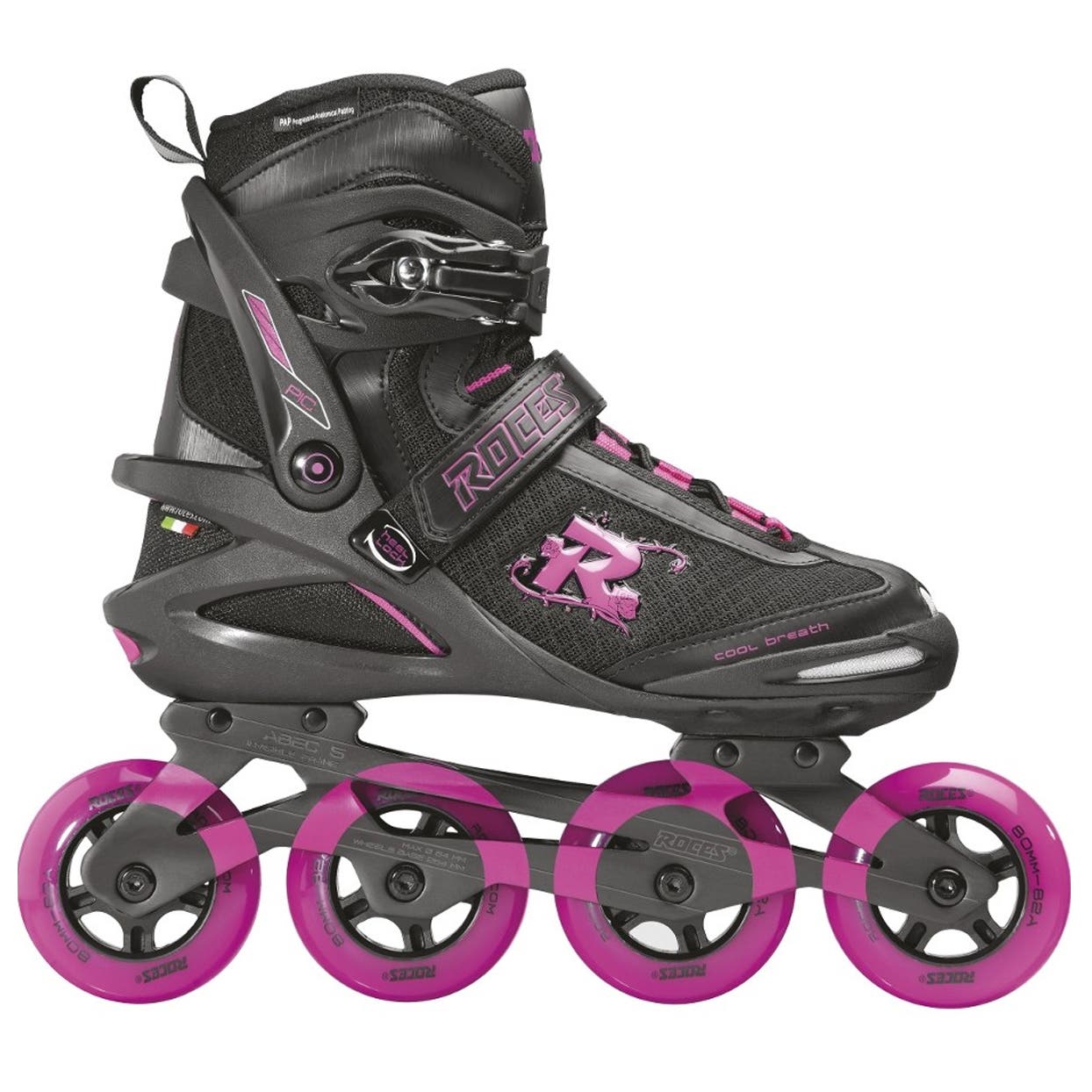 Roces PIC TIF Womens Inline Skates, Main, color, Black/Fuschia
