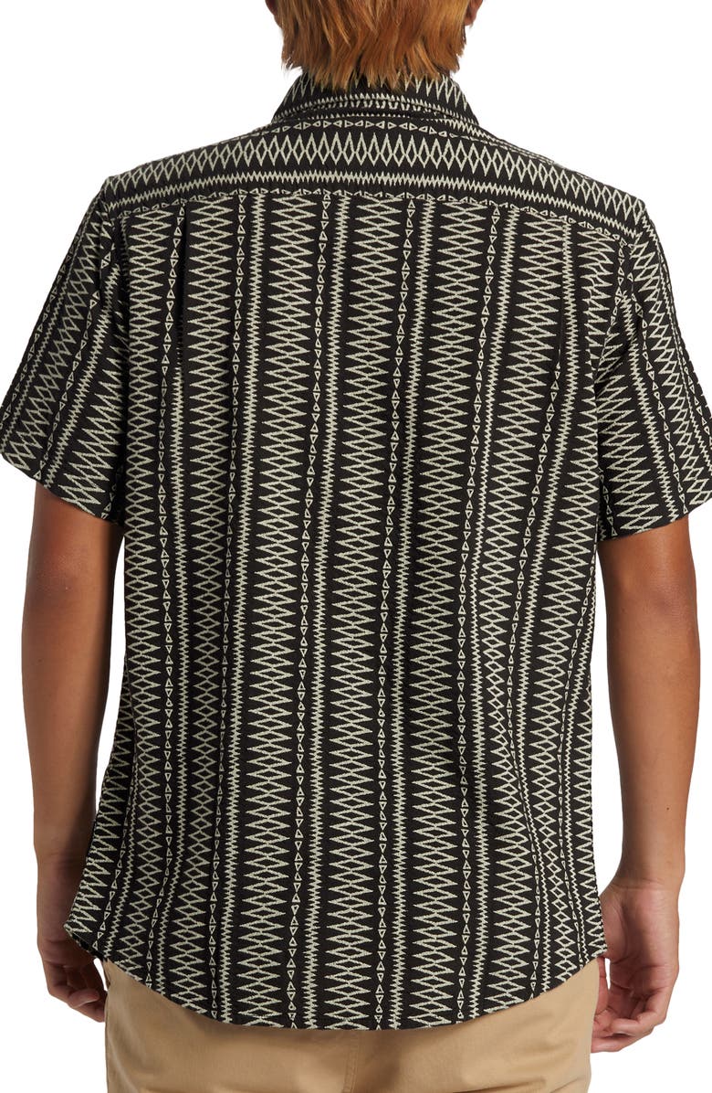 Quiksilver Vibrations Jacquard Short Sleeve Button-Up Shirt, Alternate, color, 