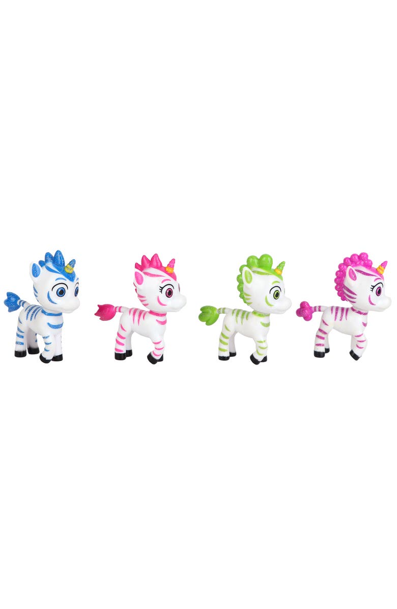 Zoonicorn 4Pack Figurines 2.75 Inch Mini Toy Set, Aliel Ene Promi Valeo, Kids 3+, Alternate, color, Multicolored